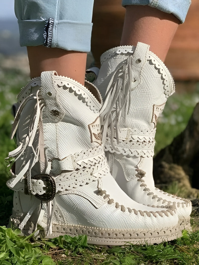 LYRABEL | Women’s Boho Fringe Boots
