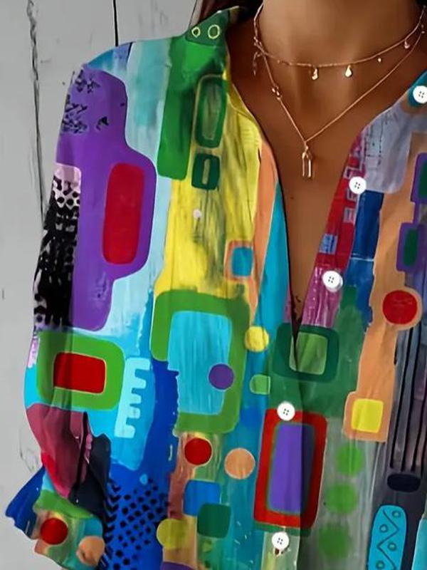 SELVARA | Elegant Geometric Blouse