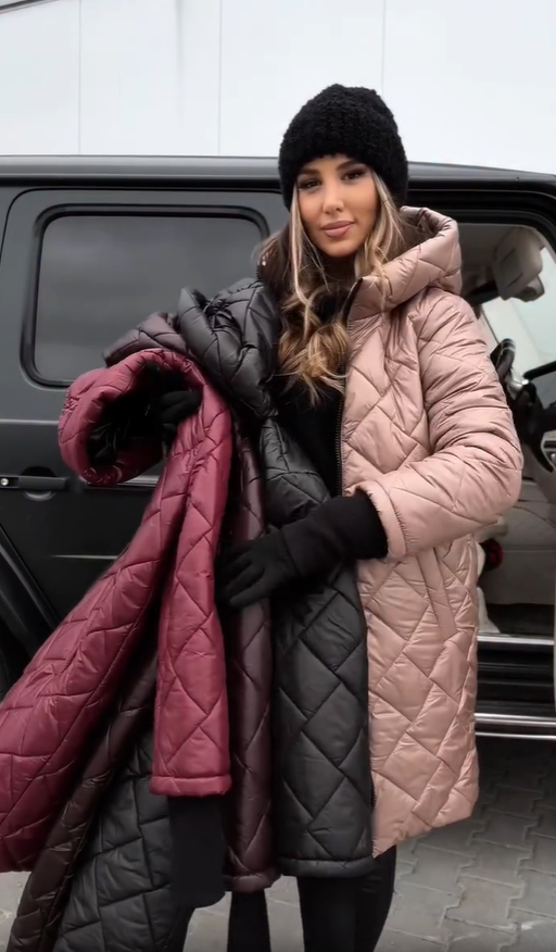 Bogna | Elegant quilted down jacket with hood