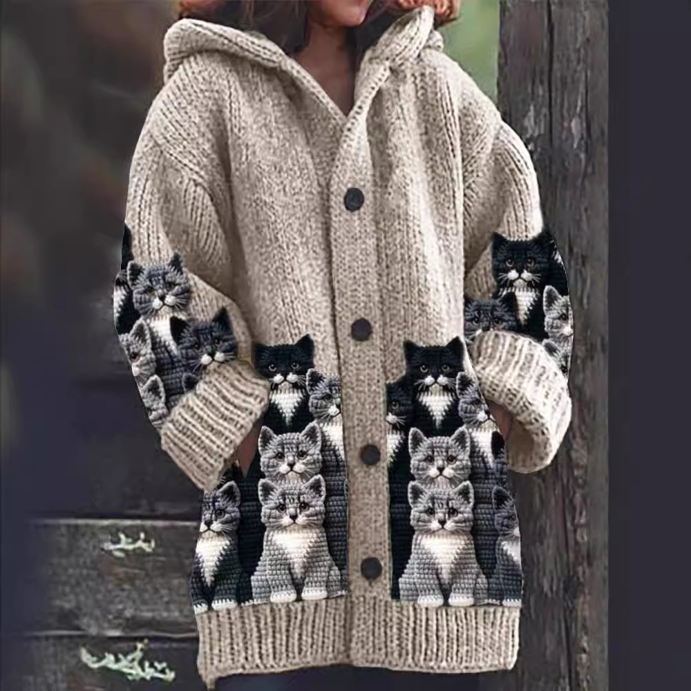 LUNA | Whimsical Cat Cardigan for Cosy Days