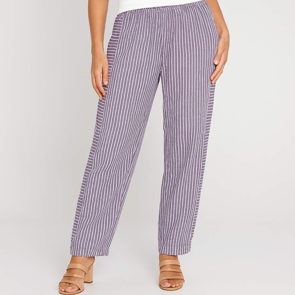 Kesia | Striped Cotton Pants