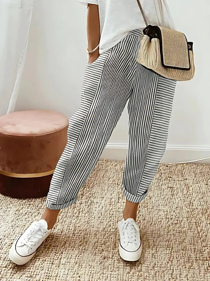 Eisley | Striped Cotton Pants