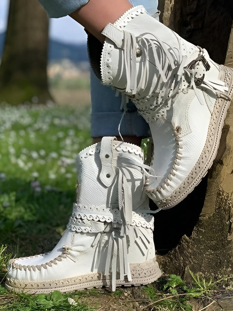 LYRABEL | Women’s Boho Fringe Boots