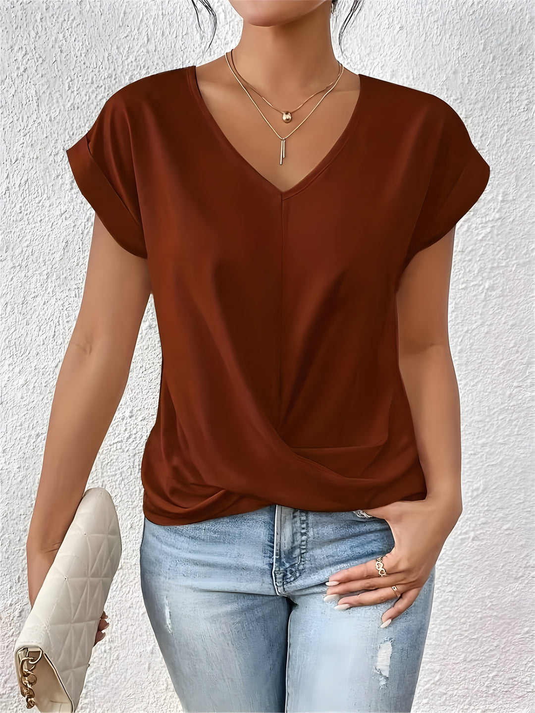 RAENA | Twist-Front Top