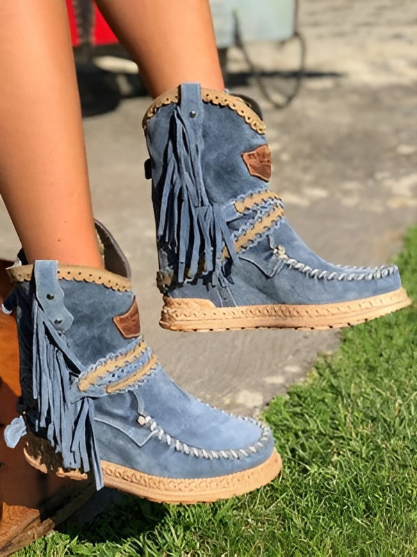 LYRABEL | Women’s Boho Fringe Boots