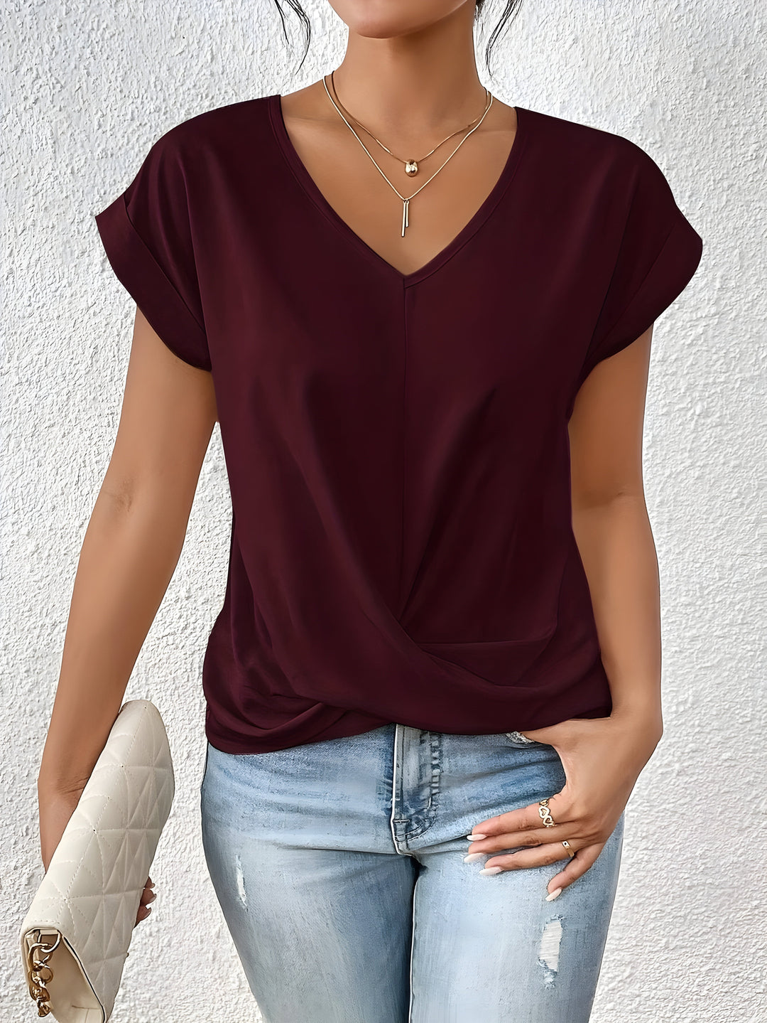 RAENA | Twist-Front Top
