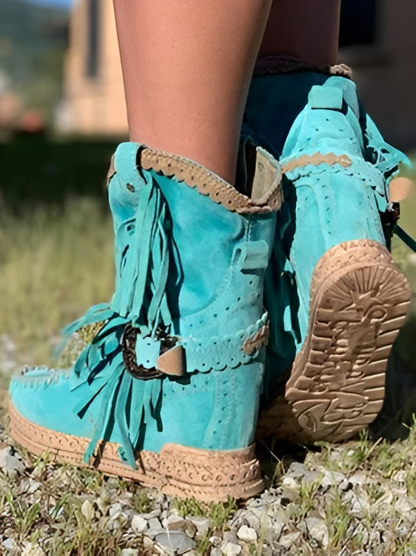 LYRABEL | Women’s Boho Fringe Boots