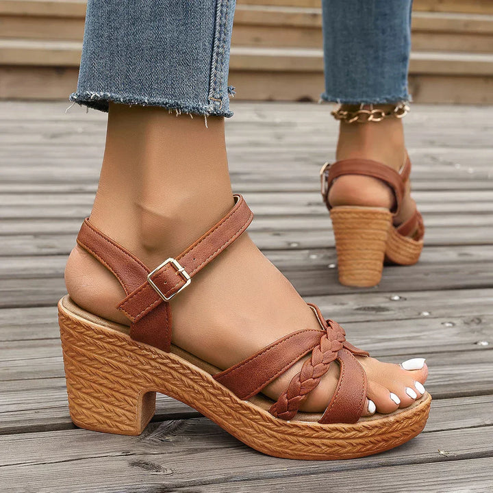Osleen | Braided High Heels Sandals