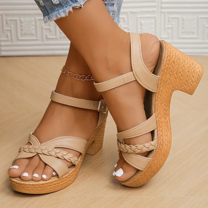 Osleen | Braided High Heels Sandals