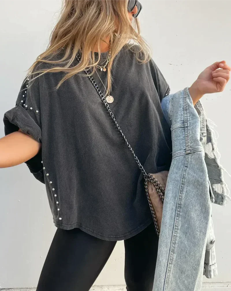 Briella | Studded Oversized Tee