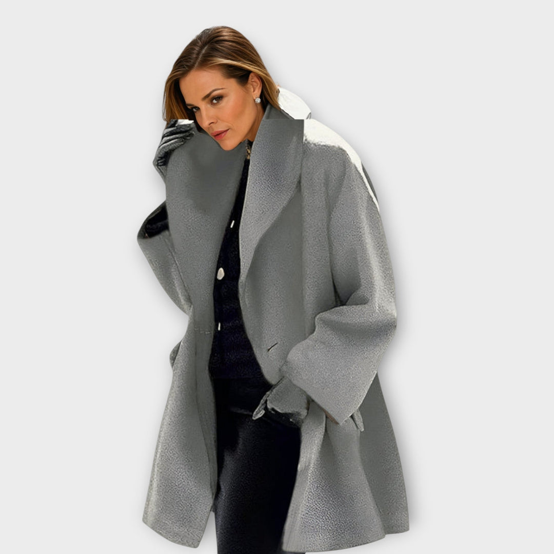 EVARA | Elegant Windproof Coat for Winter Chic